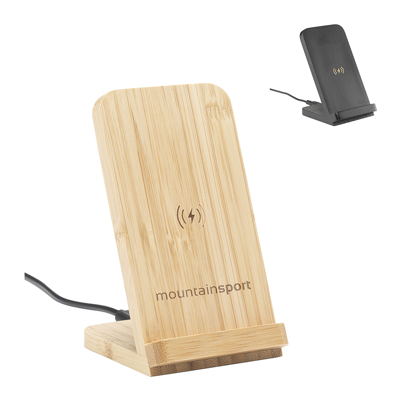 Wireless phone holder bamboo